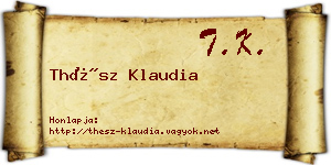 Thész Klaudia névjegykártya