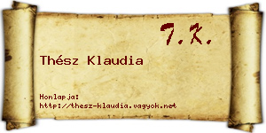 Thész Klaudia névjegykártya