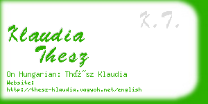 klaudia thesz business card